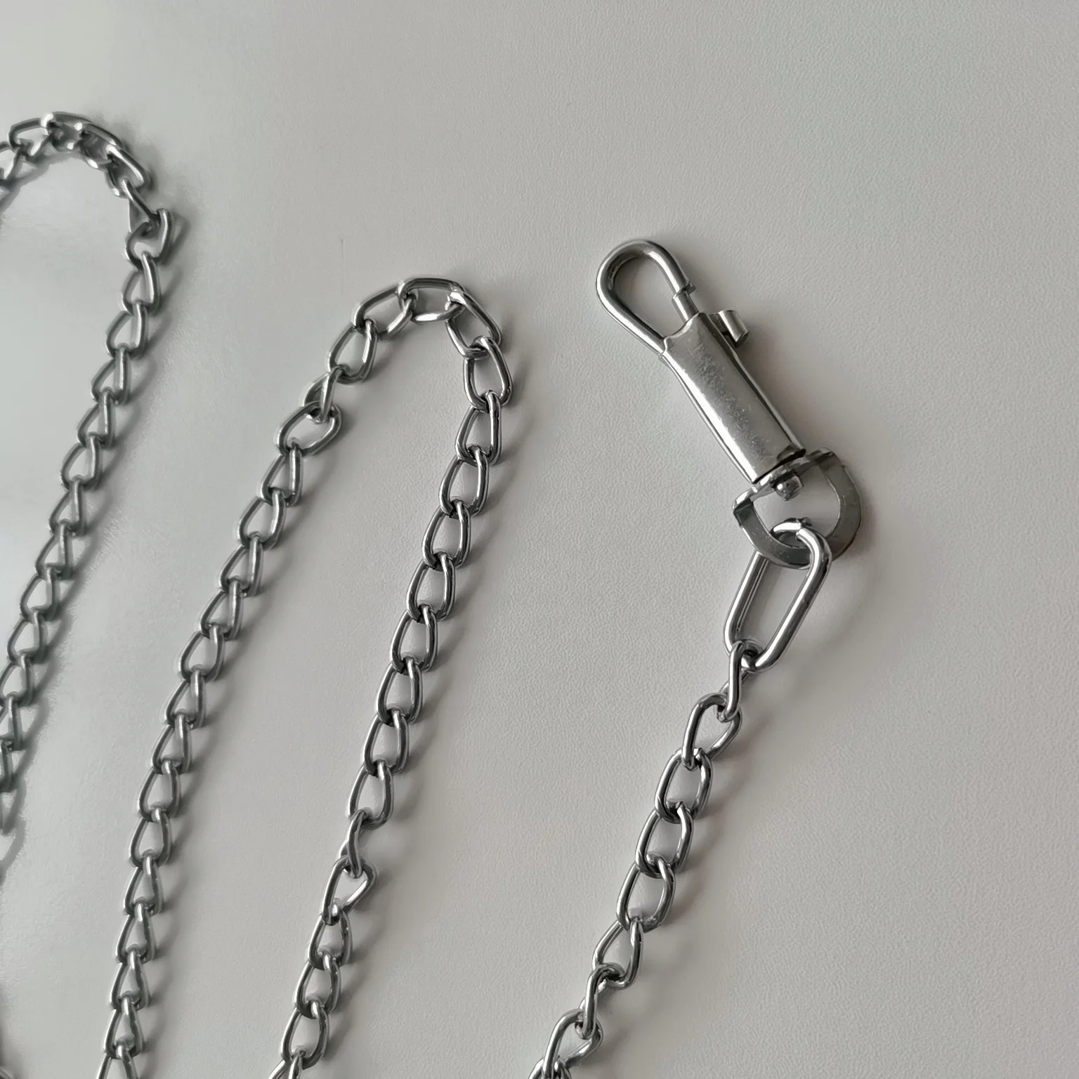 1.6MM 2MM 2.5MM 3MM 3.5MM 4MM Chrome Plated Animal Dog Link Chain With Nylon PVC Handle