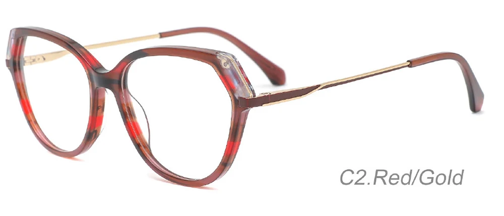 Wholesale eyeglass frames handmade women luxury lamination acetate eyewear glasses