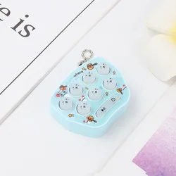 Interactive Game Keychain Fidget Toys Cube HandHeld Pop itting Push Bubble Simple Dimple whack-a-mole Game Mini Fidget Toy