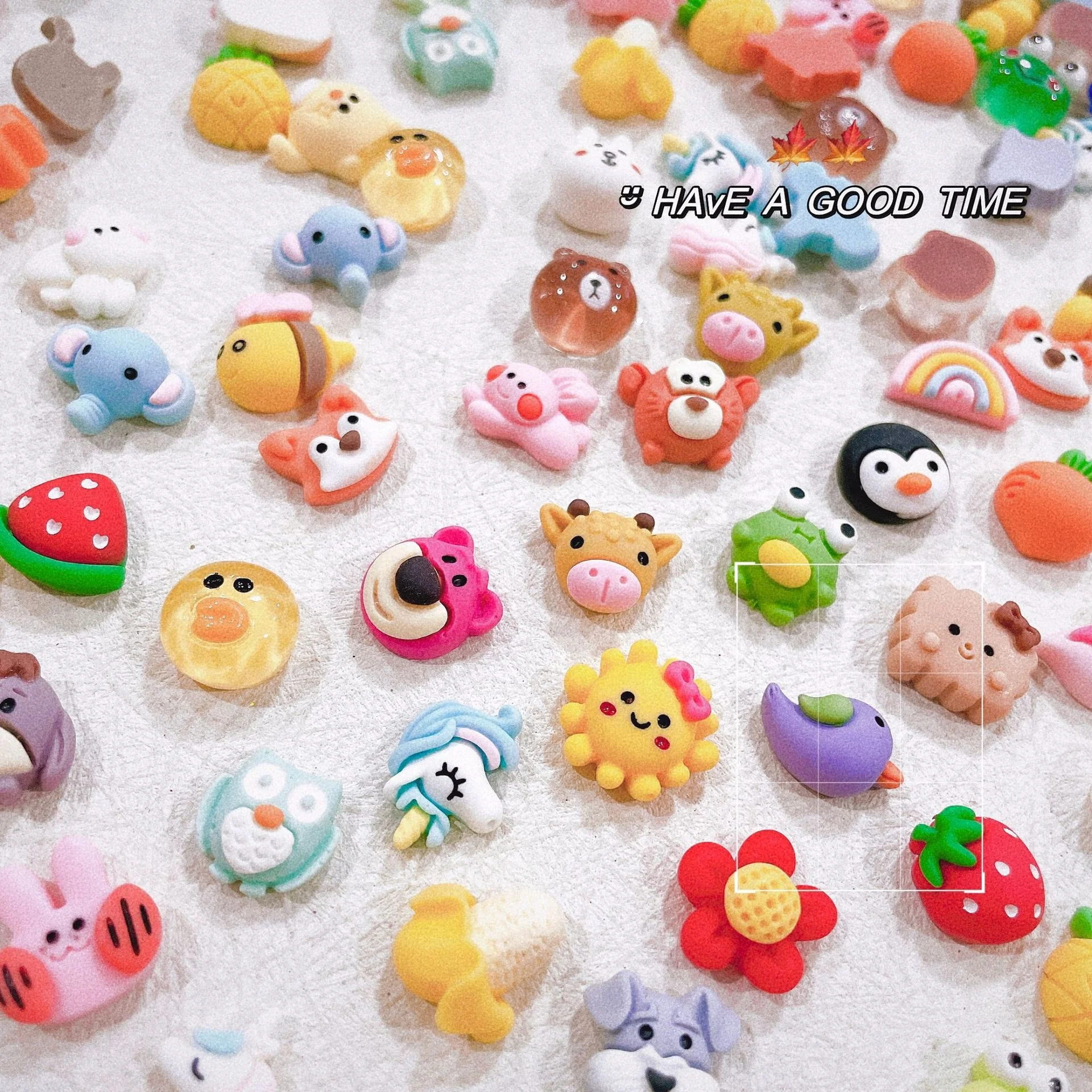 Cartoon Nail Decoration Cartoon Nail Charms Fruit Animals Kawaii Designs Mini Cute Bear Ice Cream Rabbit Wholesale