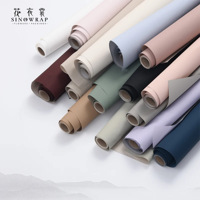 SINOWRAP Factory Directly New Solid Color Kraft Paper Flower Wrapping