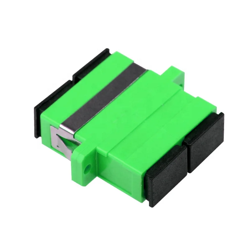 Factory price SC-SC APC SM Duplex Green 2core  fiber optic coupler Connector Duplex Fiber Optic Adapter