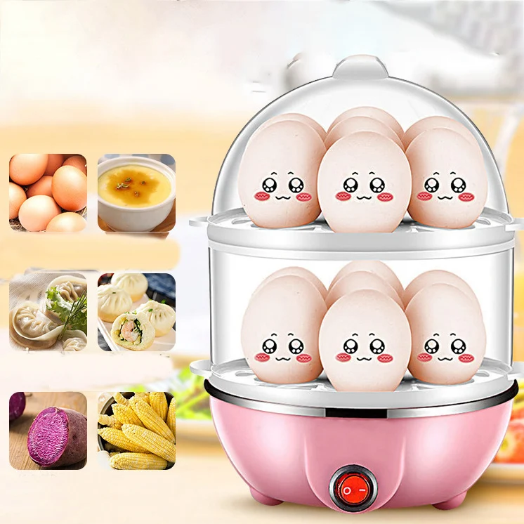 Завтрак машина 2 слоя держатели электрическая автоматическая яйцеварка Электрический котел Паровая камера для яиц