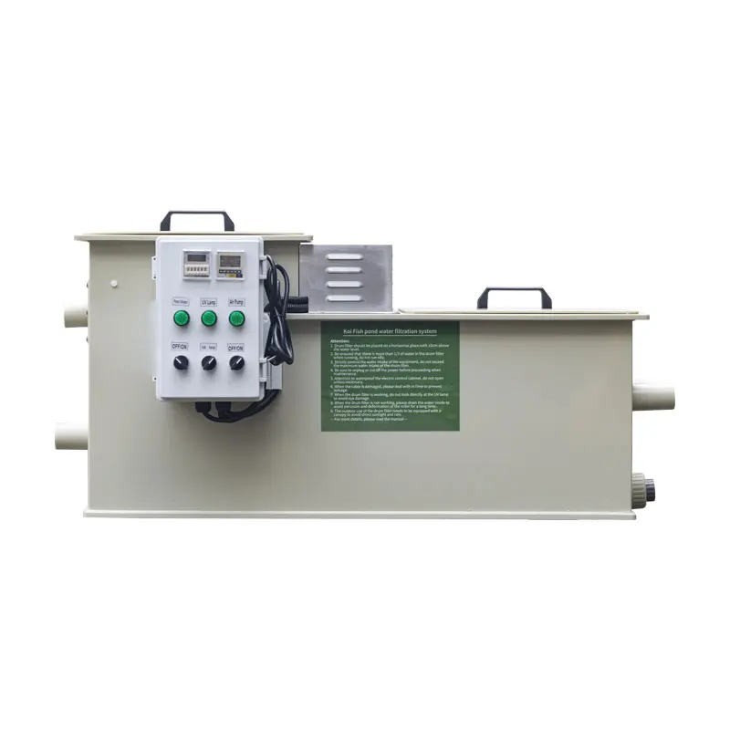 QihangRAS YCM-C5 5m3/h 200gal pond filter with uv lamp koi durm filter with bio filter for fish ponds
