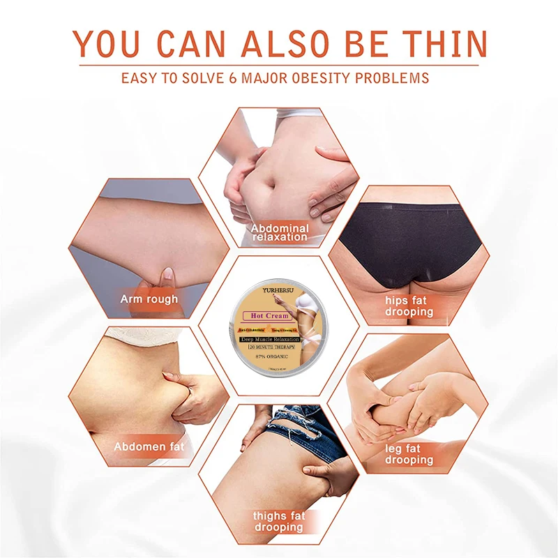 Private Label Custom Logo Natural Organic Body Weight Loss Belly Fat Burner Shaping Cellulite Burning Sweat Hot Slimming Cream