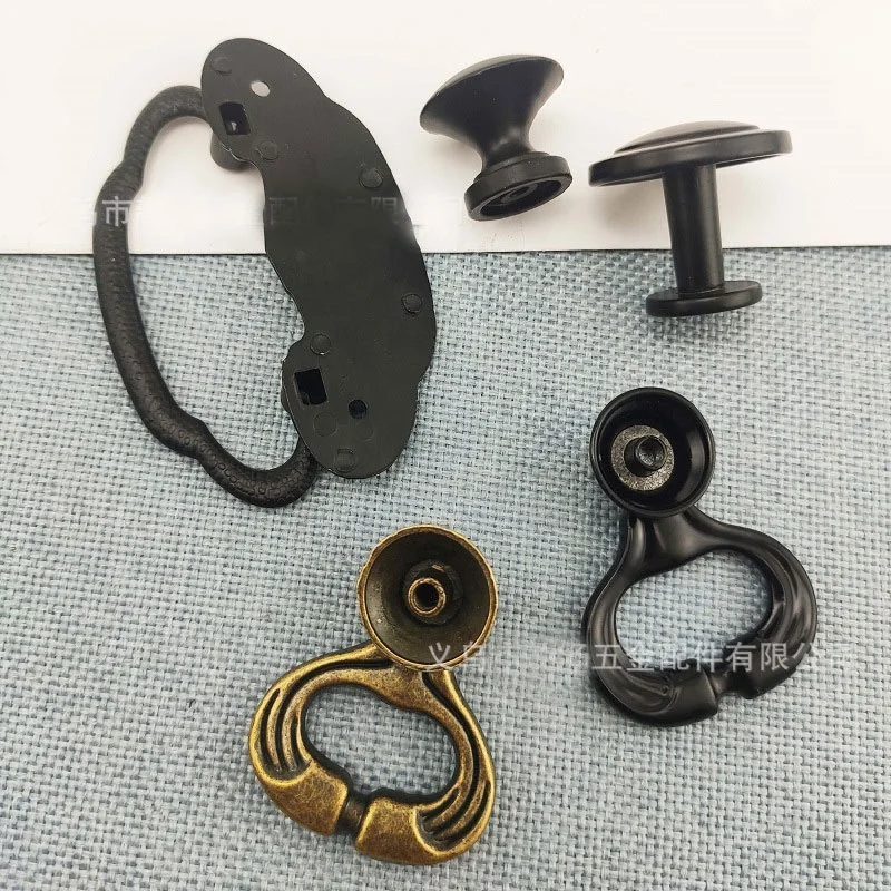 Handles Knobs Pendants Flowers For Drawer Wooden Jewelry Box Furniture Hardware Bronze Tone Handle Cabinet Pulls