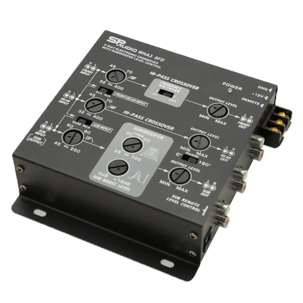 Best selling 3 Way High Pass Electronic Crossover With Subwoofer Level Control Car Audio Crossover car audio passive crossover W