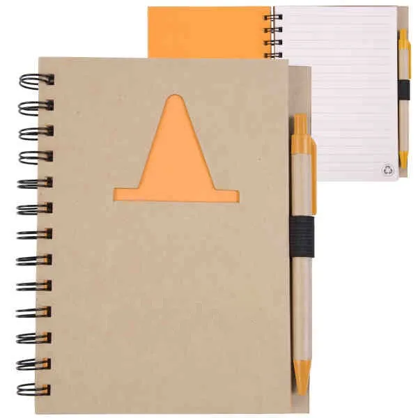 Customized  high quality advertising notebook and pen gift set with logo
