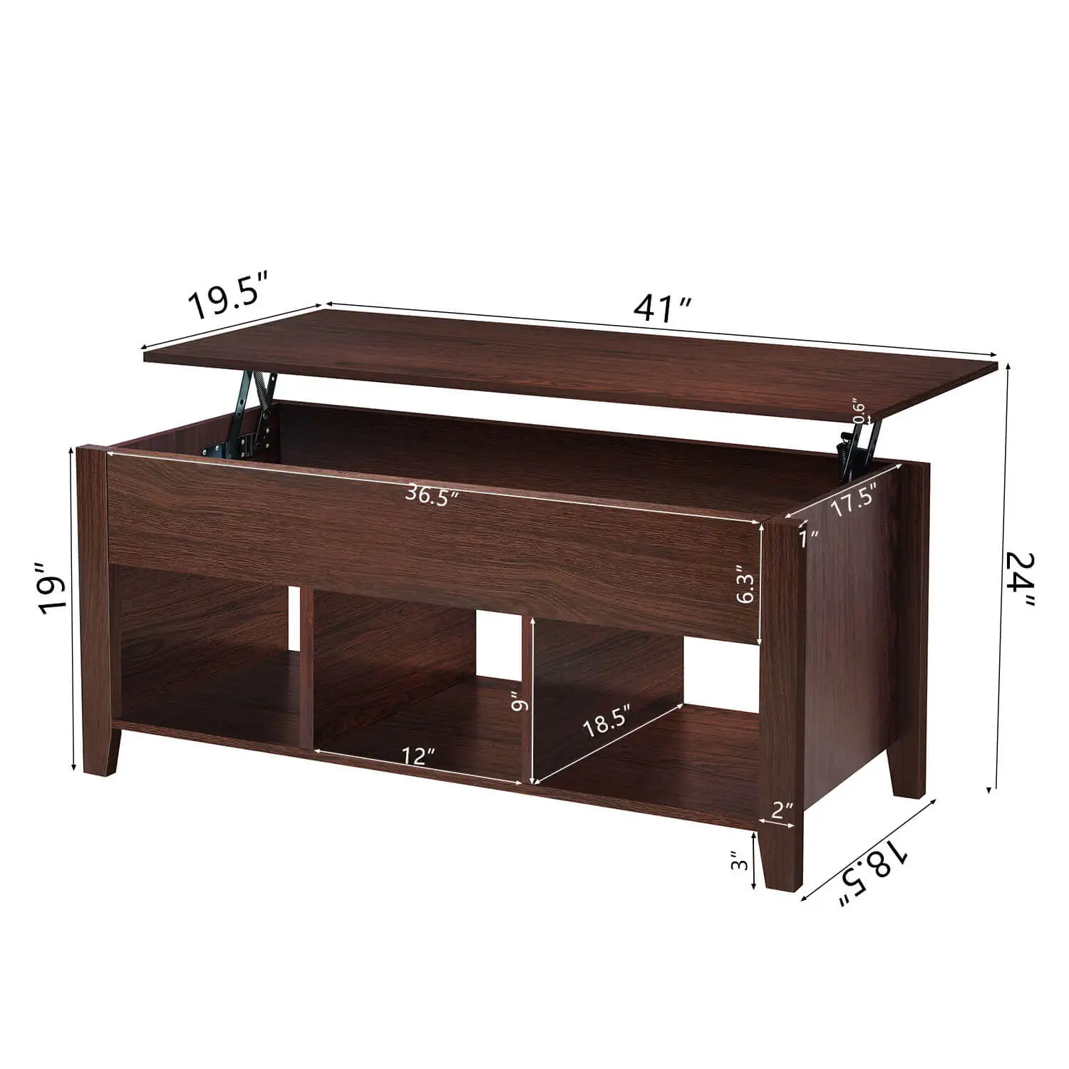 USA fast delivery stable construction sintered stone coffee table adjustable coffee table with storage