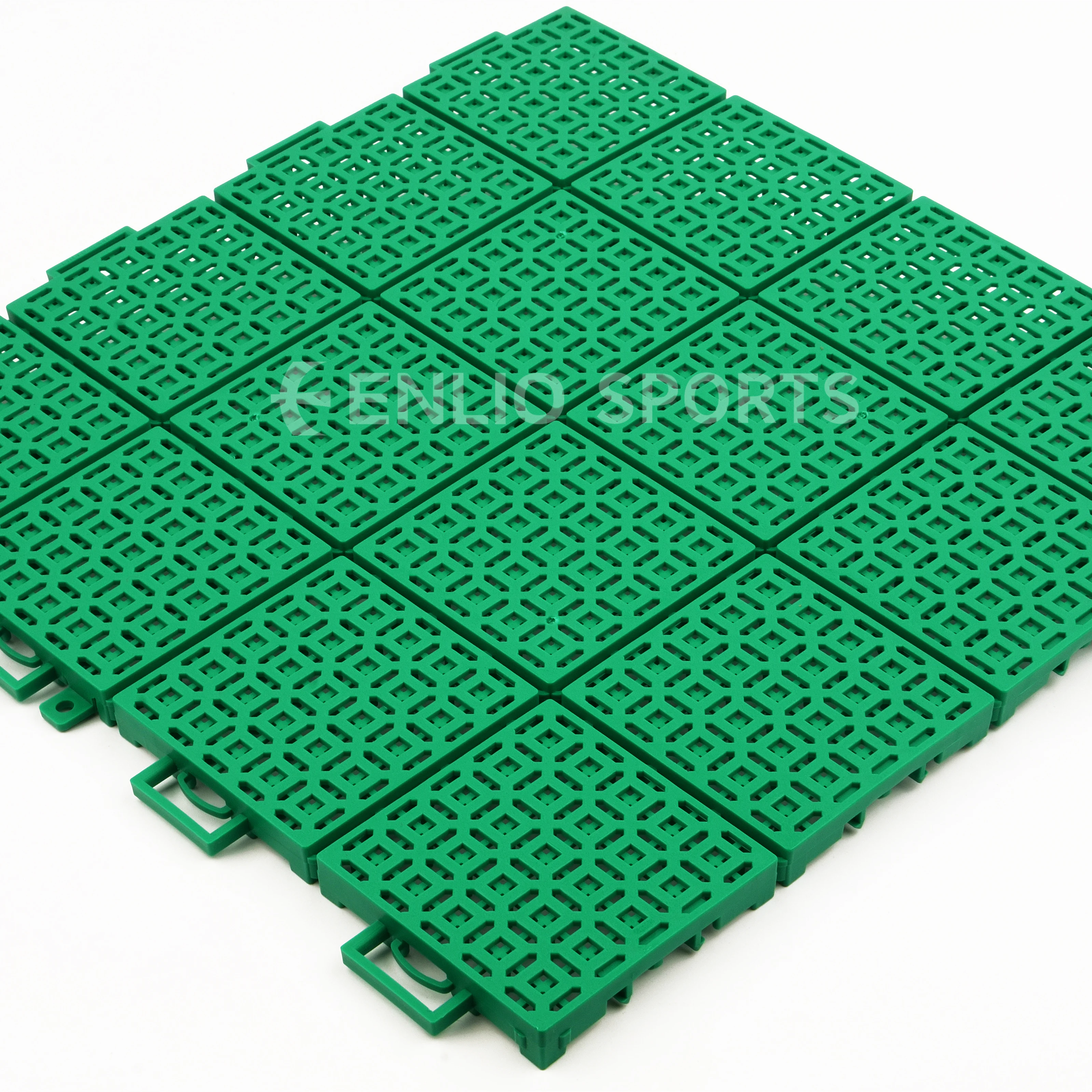 Enlio FIBA Approved Basketball Flooring Wood Interlocking Plastic Flooring Basketball Court Outdoor Plastic Rubber Tiles