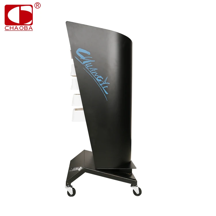 CHAOBA Multifunctional Beautiful Design Beauty Salon Metal Trolley Car Mobile Hair Color Trolley Cart