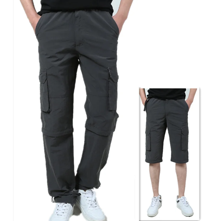OEM China Manufacture Detachable Cargo Sweatpants Outdoor Trek Breathable Lightweight Trousers Zipper Off Quick Dry Pants