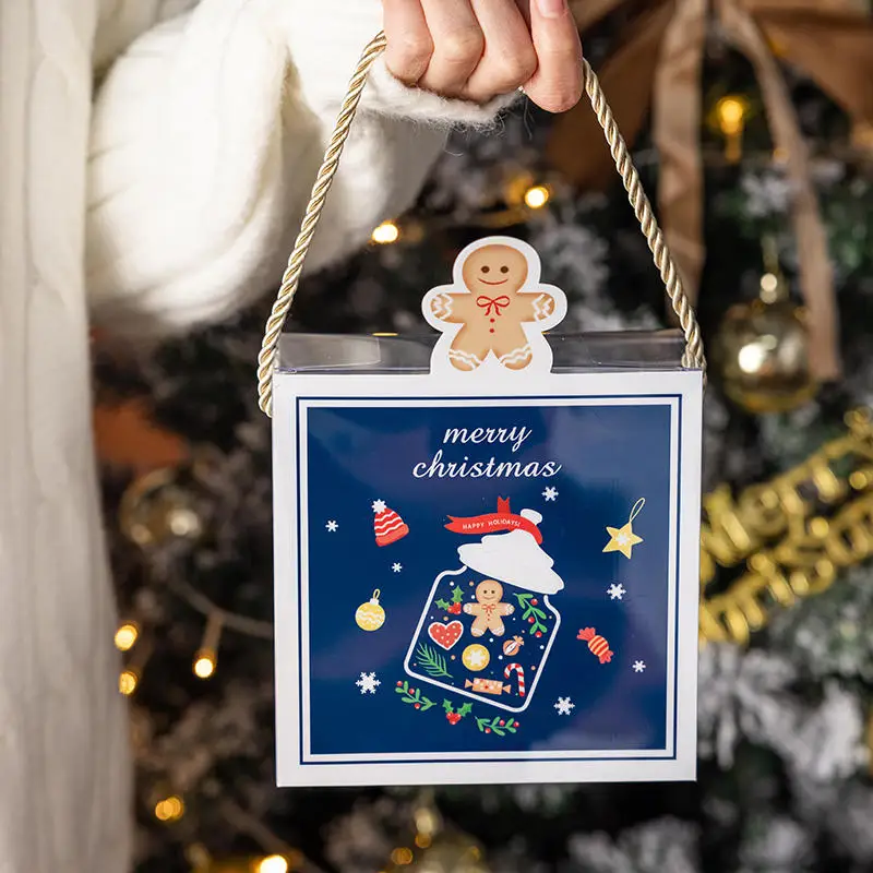 christmas gift box transparent plastic  box  ,Christmas plastic gift box with lid