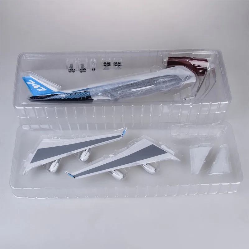 1/150 Scale 47CM Boeing 747 B747 Airlines Large Passenger Aircraft Diecast Resin Model Collection Decoration Light Handicraft