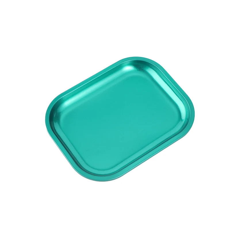 JIJU Smoking Custom Logo 18*14CM Tinplate Smoking Tin Metal Herb Rolling Tray Tin Metal Tray