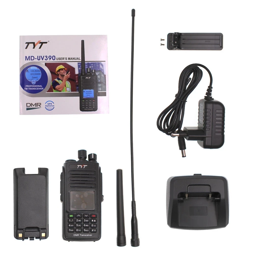 Waterproof Walkie Talkie TYT MD-UV390 Dual Band DMR handheld IP67 TIERI TIER II DMR Digital Radio
