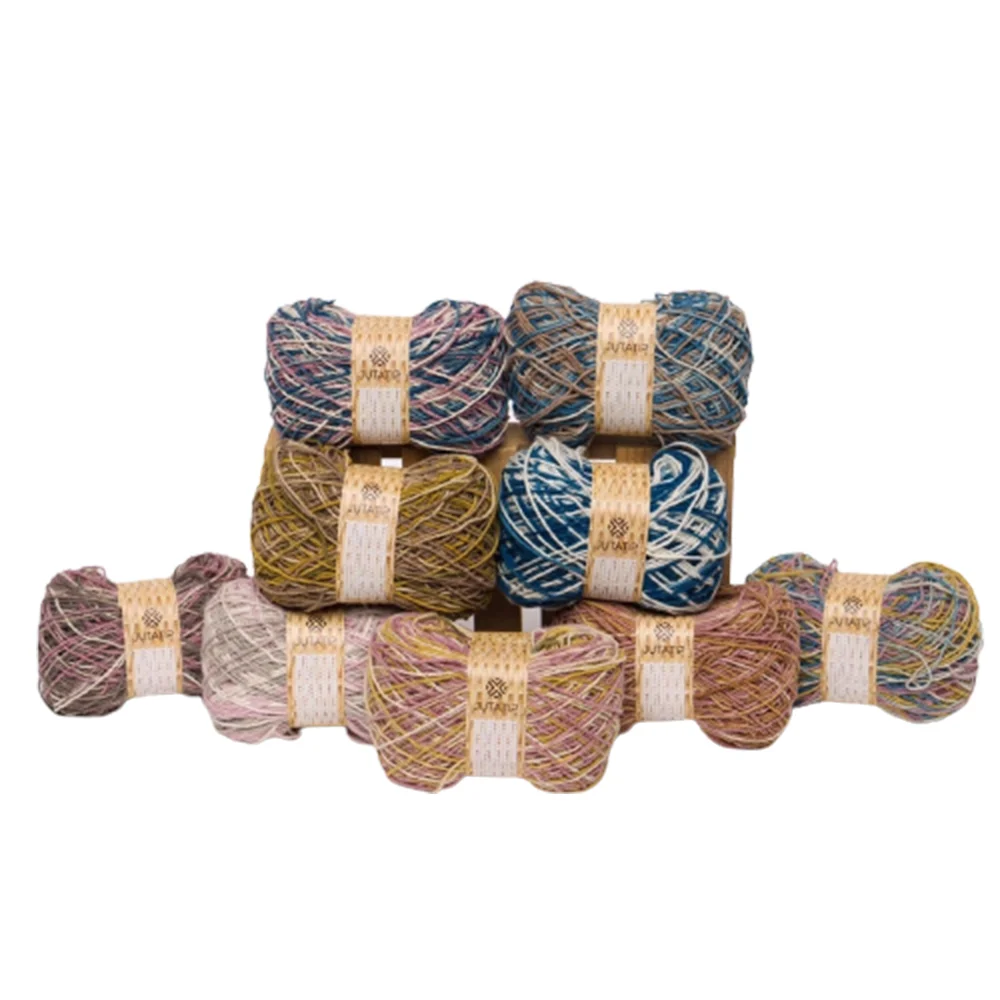 Two-color mixed cotton roll New Thread Cotton Extracted From Natural Raw Materials Crocheted Knitting Wool Hand Weaving