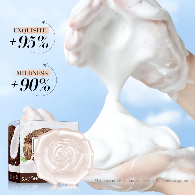 Flower Shape Natural Body Face Hand Glycerin Soap Handmade Bathing Soap with Foaming Net