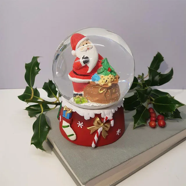 Personalised Snow Globe, Custom Santa Snow Shaker, Custom Glass Snowglobe Christmas Gift