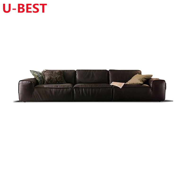 U-Best Modern Living Room Fabrics Sectional Floor Sofa Set Furniture Piedmont Module Combination Square Leather Sofa