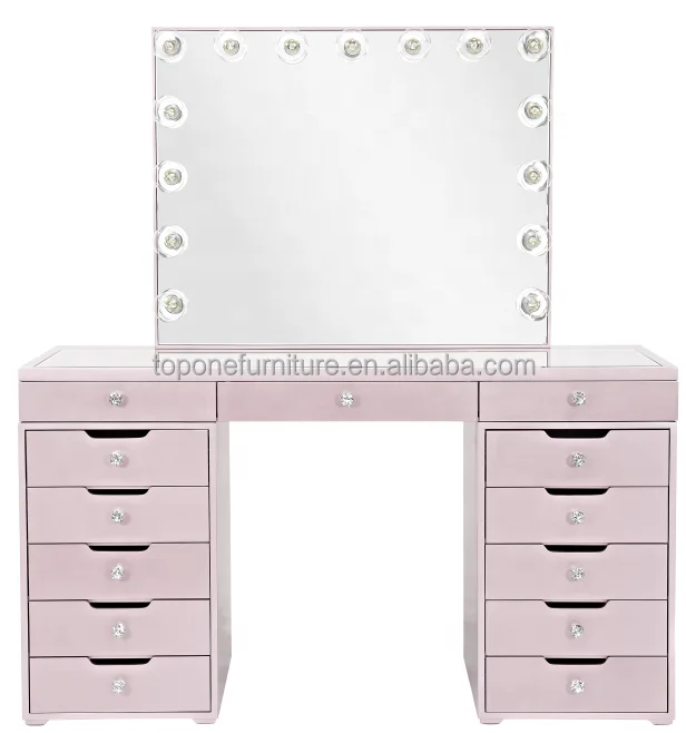 salon lighted makeup vanity make up dressing table with lighted mirror