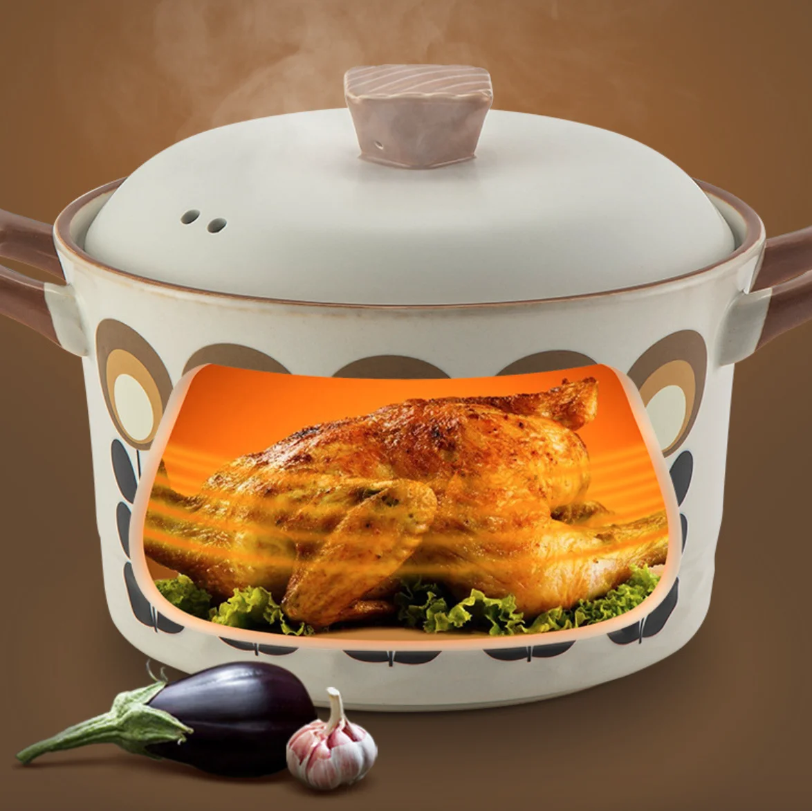 Large capacity stone pot Japanese gas high temperature resistant ceramic sand casserole pot stew soup ceramic casserole