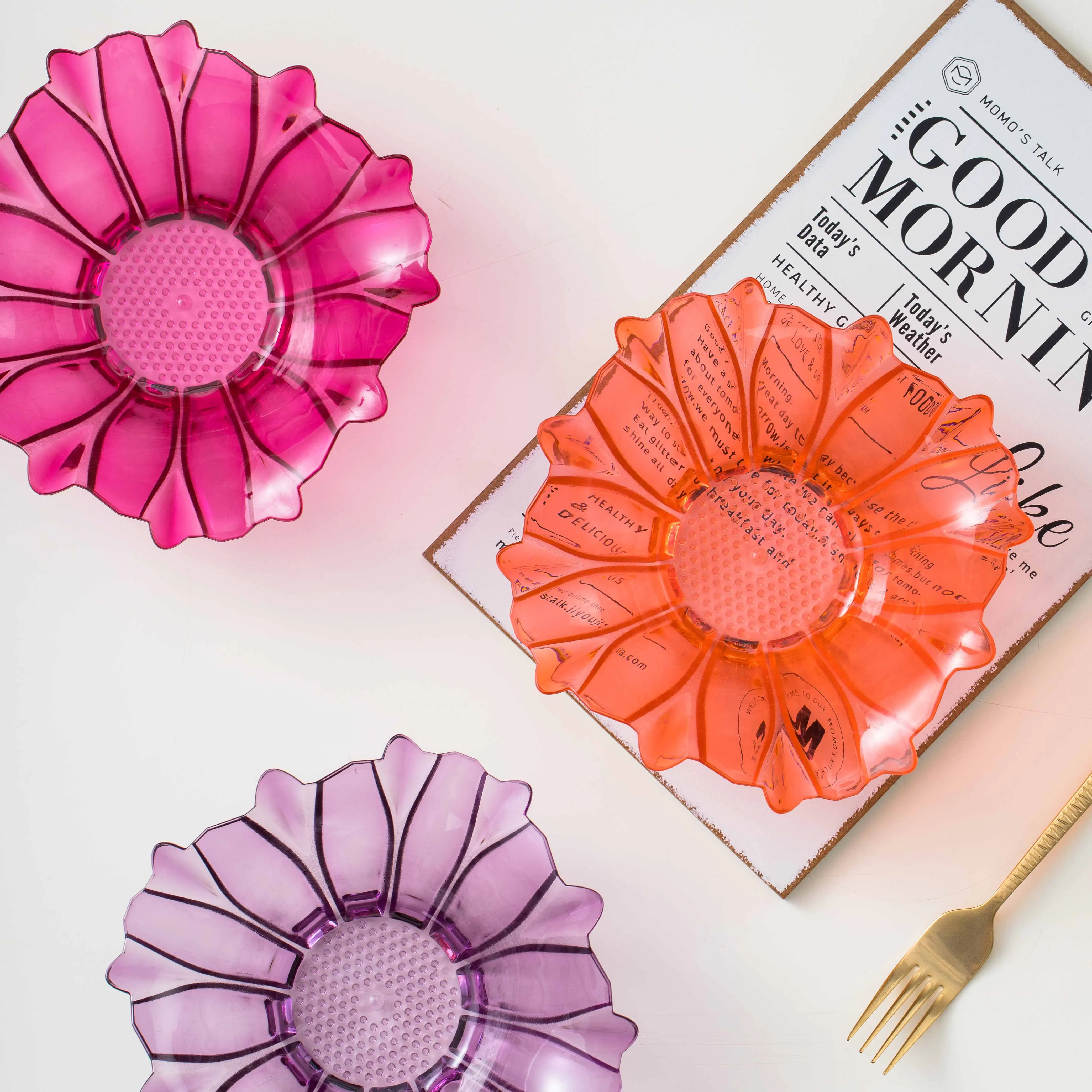 18*18*6.7cm Factory wholesale party decor dishes decorative plates crystal sundry tray fruit plate