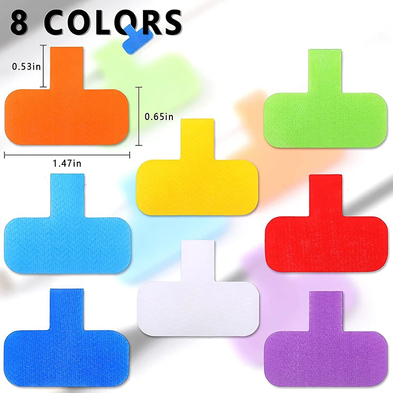 Multi-Color Writable Wire Cable Cord Labels Hook and Loop Cable Label Tags for Electronics Cable Management and Identification