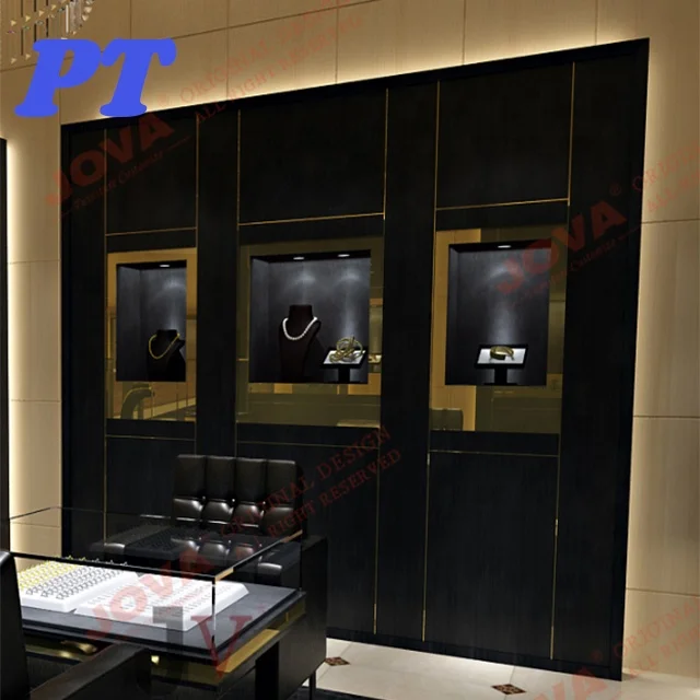 Luxury wall showcase displays for Jewellery Shop Furniture Showroom
