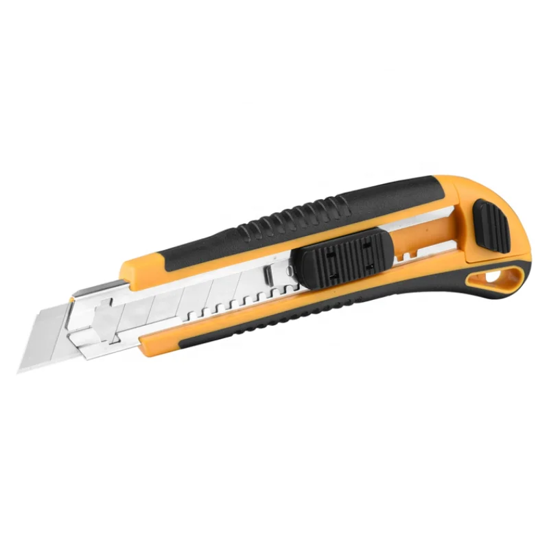 High Quality Hand Tools Safety Retractable SK5 Paper Cutting Knife Snap Off Blade Folding Utility Knife