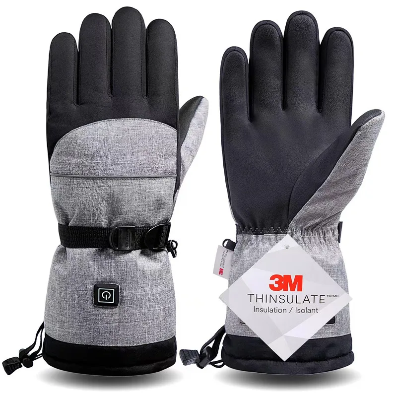 5000mAh Winter Outside Sport Rechargeable Battery Ski Heated Warm Electrical Gloves