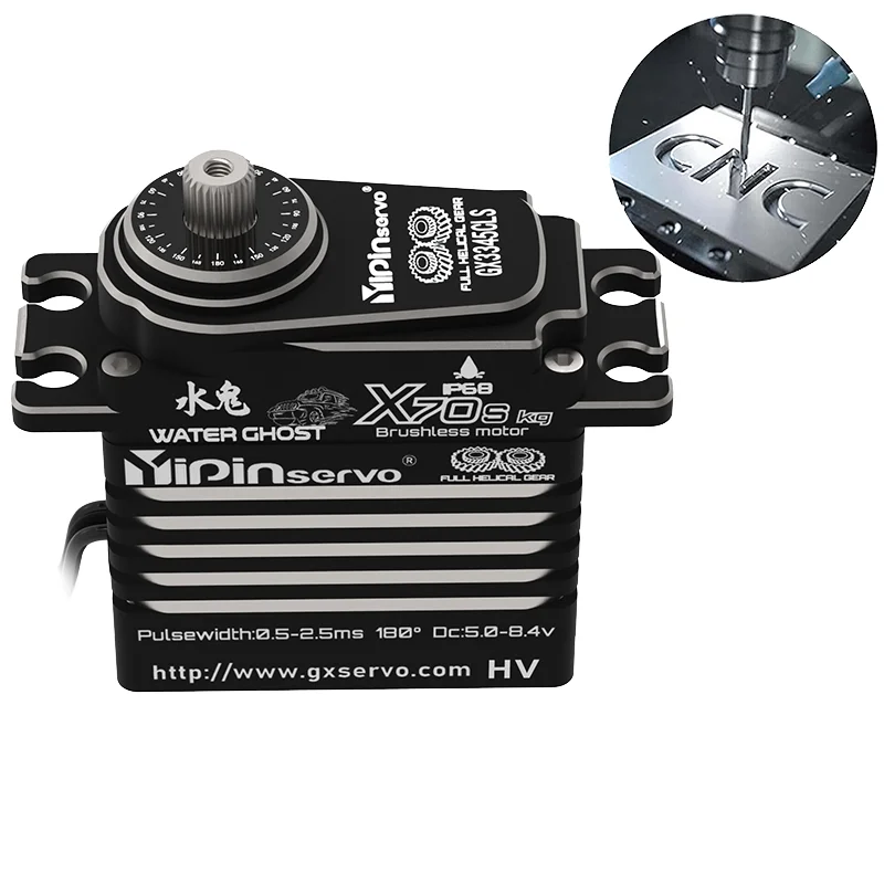 Advanced A66FHLW Digital 70KG Insane Torque Low Profile Brushless Servo Metal Gear 1/10 RC Crawler Buggy Car GPS Battery Toy