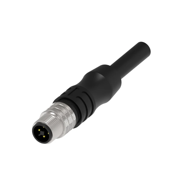IP67 waterproof M12 T-code cable overmold cable male female 4pin  power supply circular connector from Chinese supplier