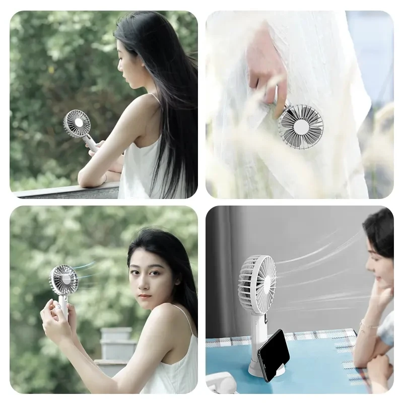 Custom Wholesale Bulk 3 In 1 Personal Small Portable Hand Held Table Usb Charging Fan Rechargeable Mini Handheld Fan