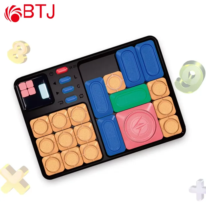 interaction Digitale Handheld Games Slide Huarong Road Pegged Jigsaw Puzzle Levelled UP Challenges Brain Teaser Educational Toy