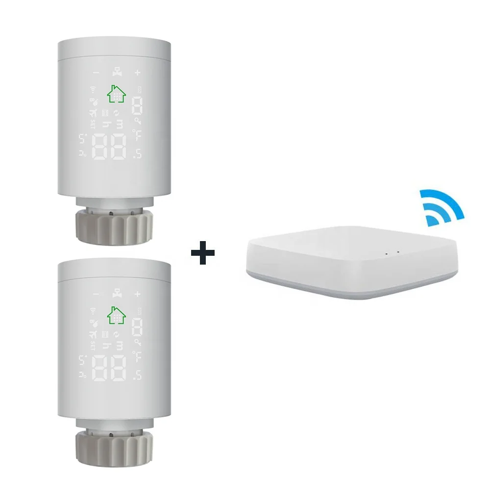 wireless  tuya 3.0 smart home zigbee radiator thermostat alexa trvs system
