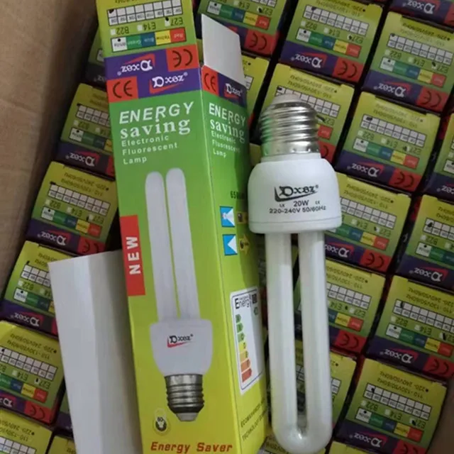5w 7w 9w 11w 13w 15w 18W 2U Energy Saving CFL Bulbs with E27 base 220V energy-saving lamps