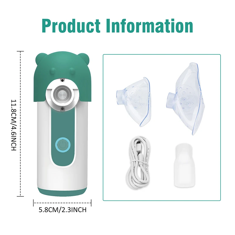 Fitconn adults kids Asthma Inhaler nebulizador Machine Household Portable Ultrasonic Mesh Nebulizer