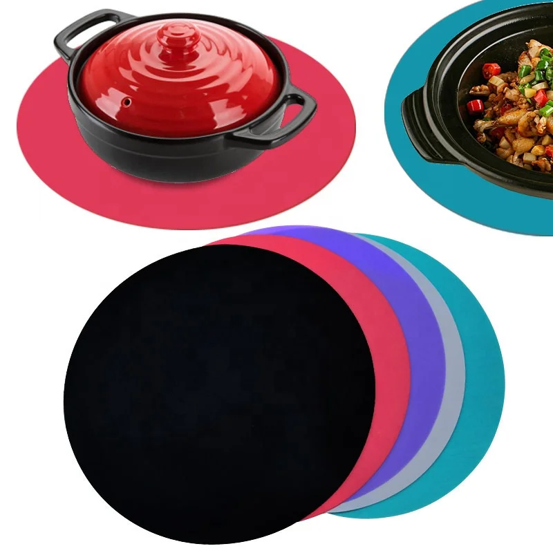 12 Inch Premium Non-stick Silicone Baking Mat Round Silicone Baking Mat circular anti-slip heat resistant table mats