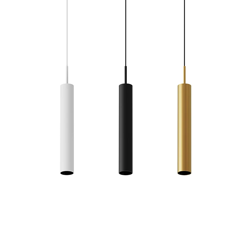 Indoor Lighting Fixture design living room chandelier Aluminum Cylinder Pendant Light for Restaurant hanging pendant lights