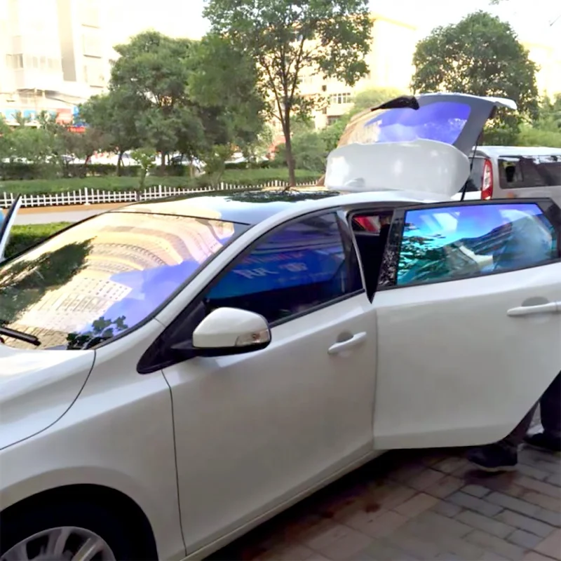 New Arrival Chameleon Window Films Self-Adhesive Front Windshield Windscreen Blue Purple Green Red Chameleon Window Tint Film