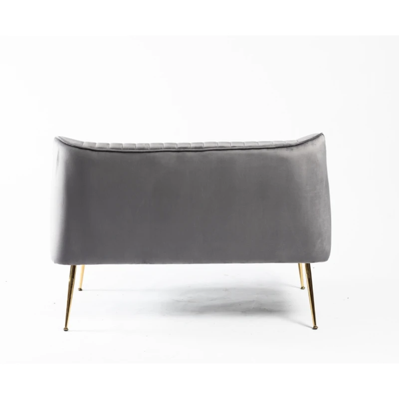 New design double seater sofa chair velvet surface Italian hotel luxury loveseat accent chair for villa