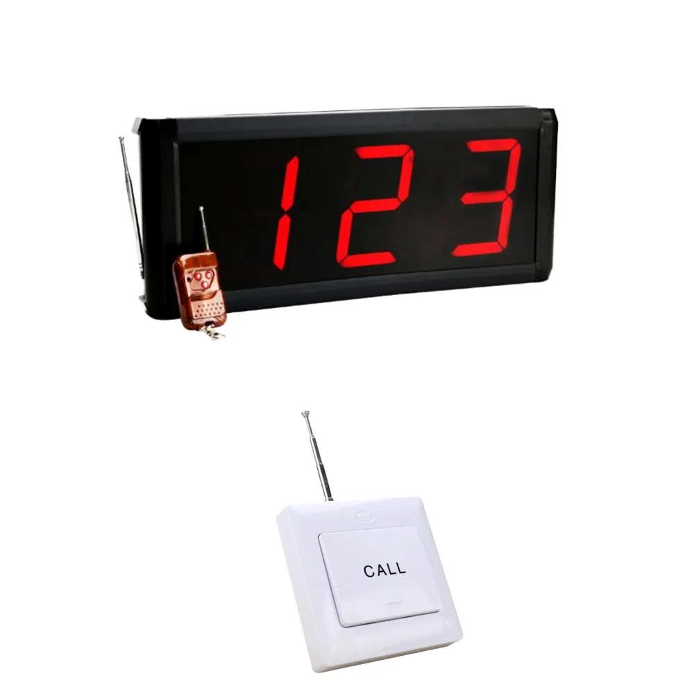 CATEL CTM999 LED Display Receiver&CTT09E Call Button For Hospital Restaurant Bank
