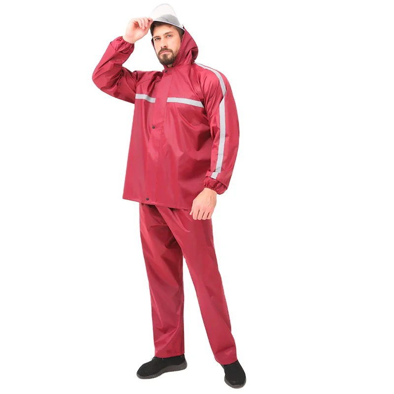 Professional Production Oxford Raincoat Fabric Motorcycle Black Waterproof Rain Coat