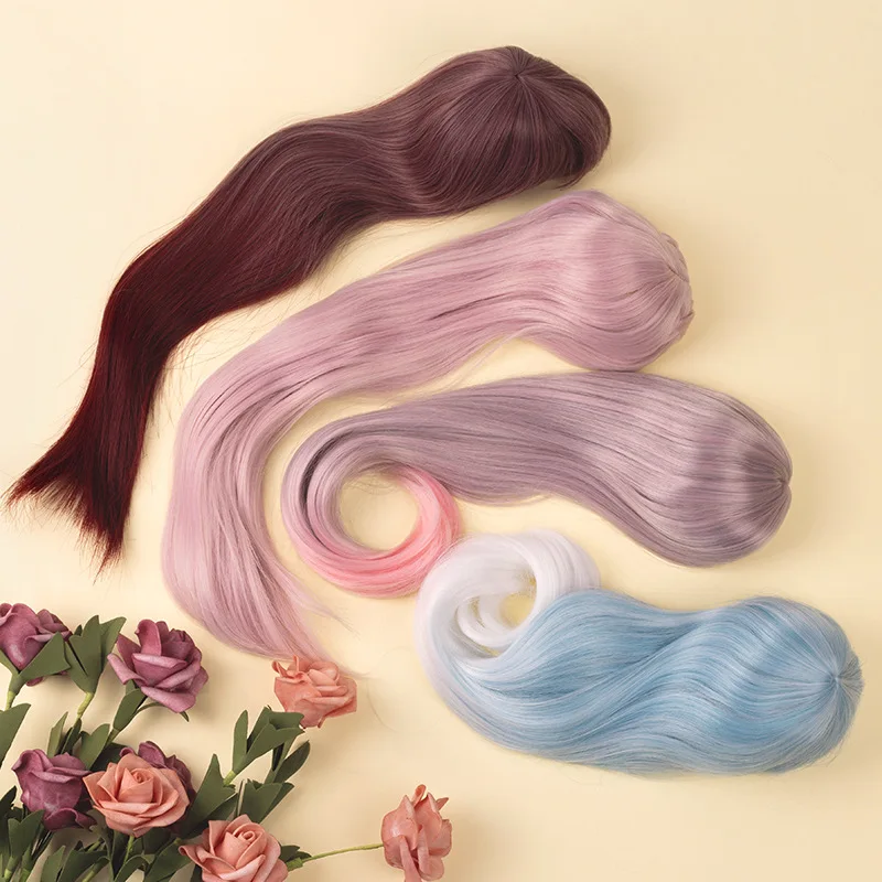 Synthetic Long straight Wave Curly Doll Wig for 60cm 1/3 Bjd Hair High Temperature Bjd Wig SD For BJD Doll Hair Wig Accessories