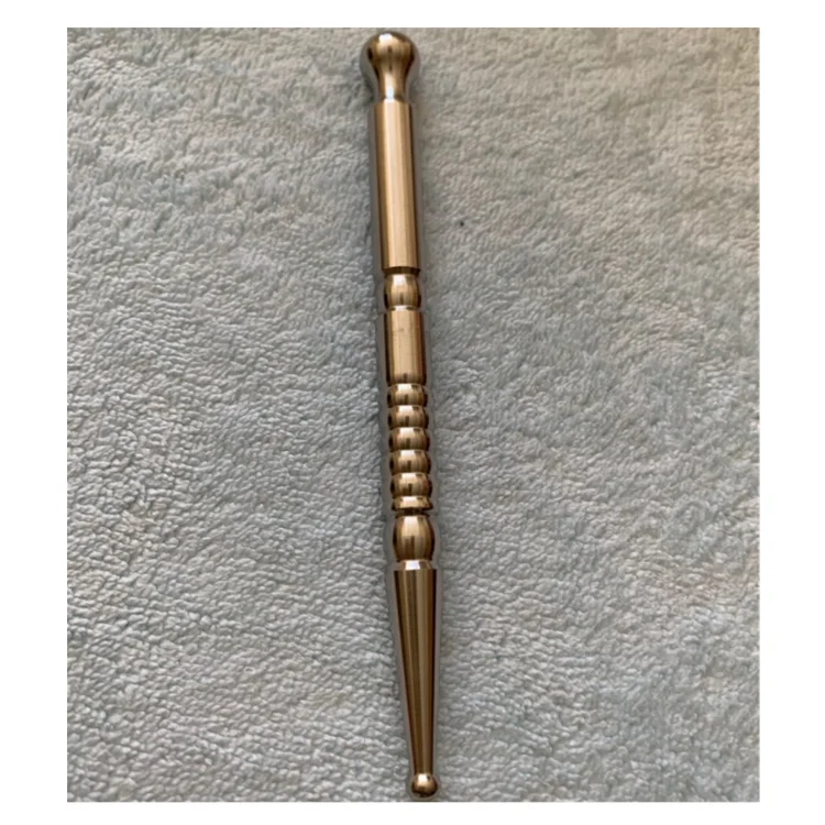 Pure Copper and Stainless Steel Wand Facial Reflexology Tool Stick for Personal Protection Tool Multi Purpose Guasha Massage Rod