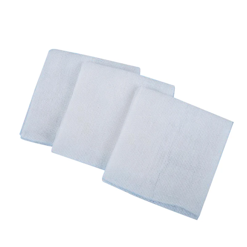 BLUENJOY Best Sell Cutting-edge  that Minimizes lint Sterile X-ray Compatible Gauze Sponges 100% White Cotton Gauze Swab 10x10cm