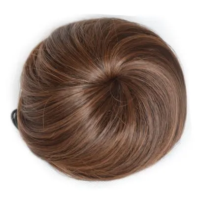 Factory direct sale Natural synthetic hair wig silver Soft and smooth chignon pieces Vary Round Hair drawstring bun