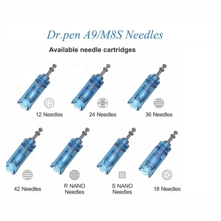 Anti-backflow needle cartridge for Dr.pen M8S A8S A9 12pin 24pin 36pin 18pin Round Nano Silicone nano Beauty Equipment accessory