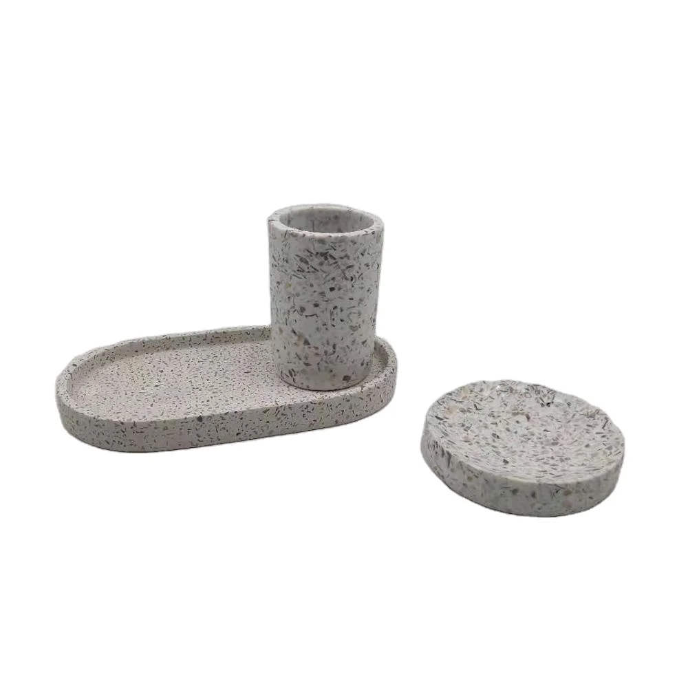 Terrazzo oval tray small size customized home decoration